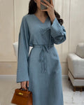 Olga Premium Maxi Dress with Belt Designer Edit
