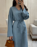 Olga Premium Maxi Dress with Belt Designer Edit
