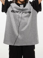 Letter Print Raglan Oversized Short Sleeve Tee