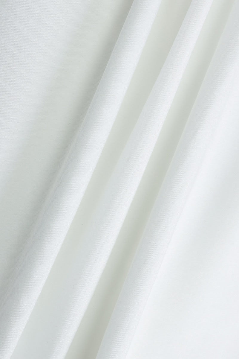 White U-Neck Sleeveless Ruched Bodycon Mini Dress