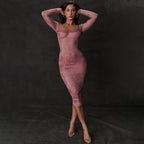 Gaudelia Aesthetic Pink Womendress Chic Silhouette Collection