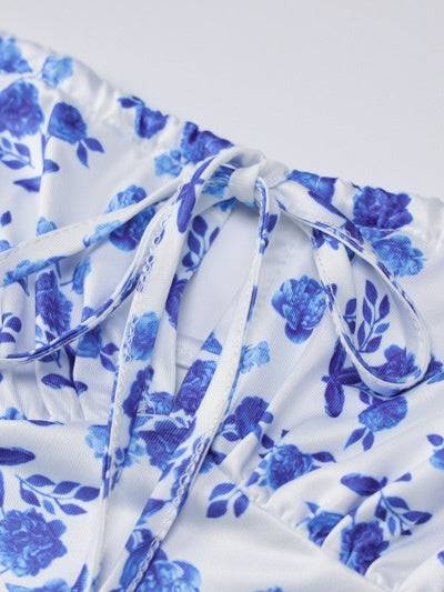 Floral Print Spaghetti Strap Maxi Dress