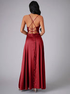 Slimming, Figure-hugging Backless Halter-neck Long Dress
