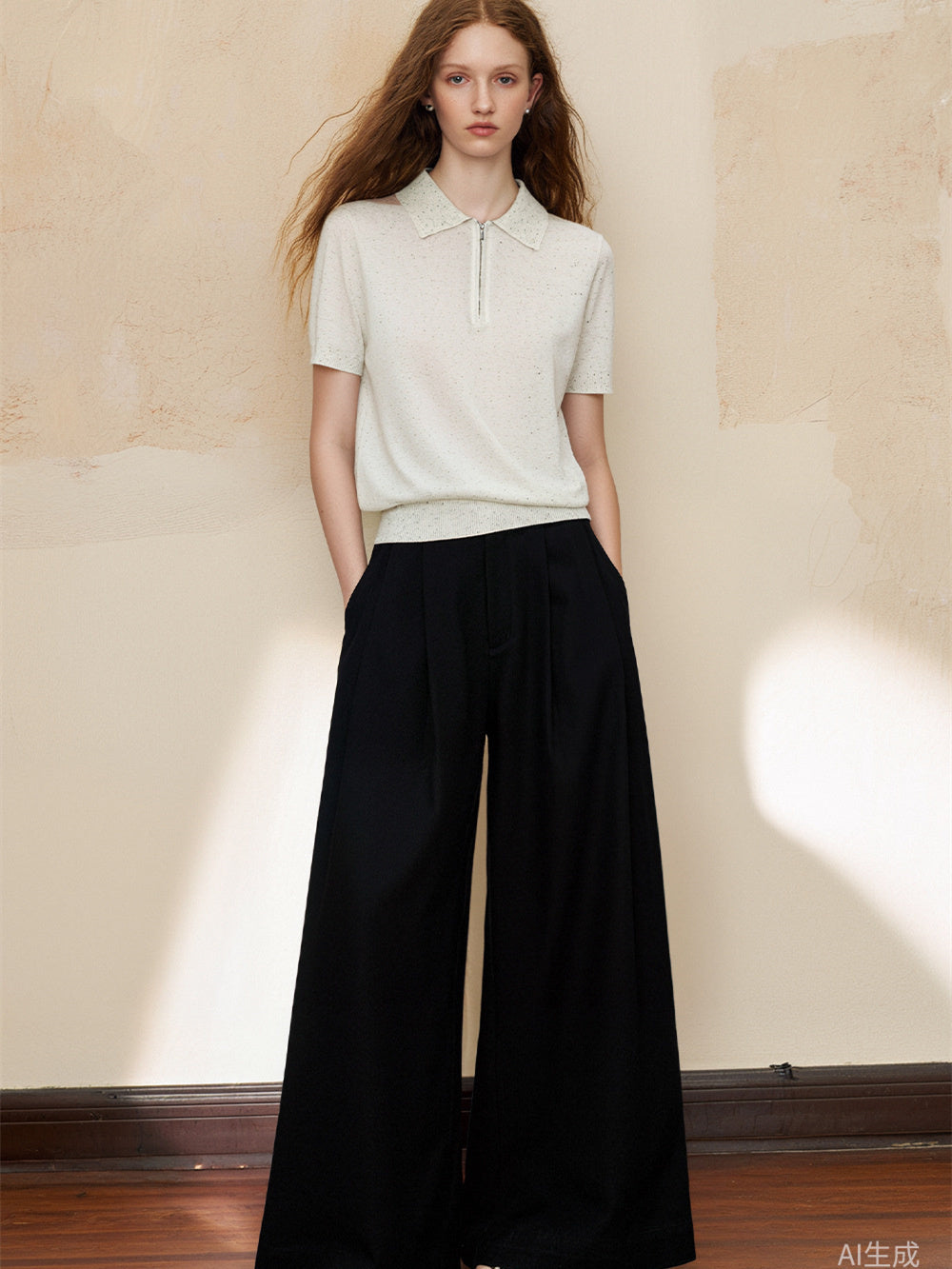 Soft And Cozy Fine Wool Basic Solid Color T-shirt