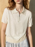 Soft And Cozy Fine Wool Basic Solid Color T-shirt
