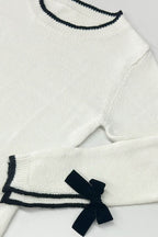Color-Block Long Sleeve Knit Slim Sweater Dress