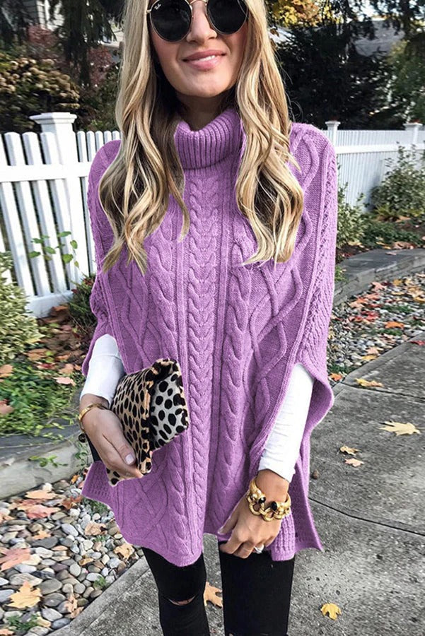 | High Neck Cape Sweater