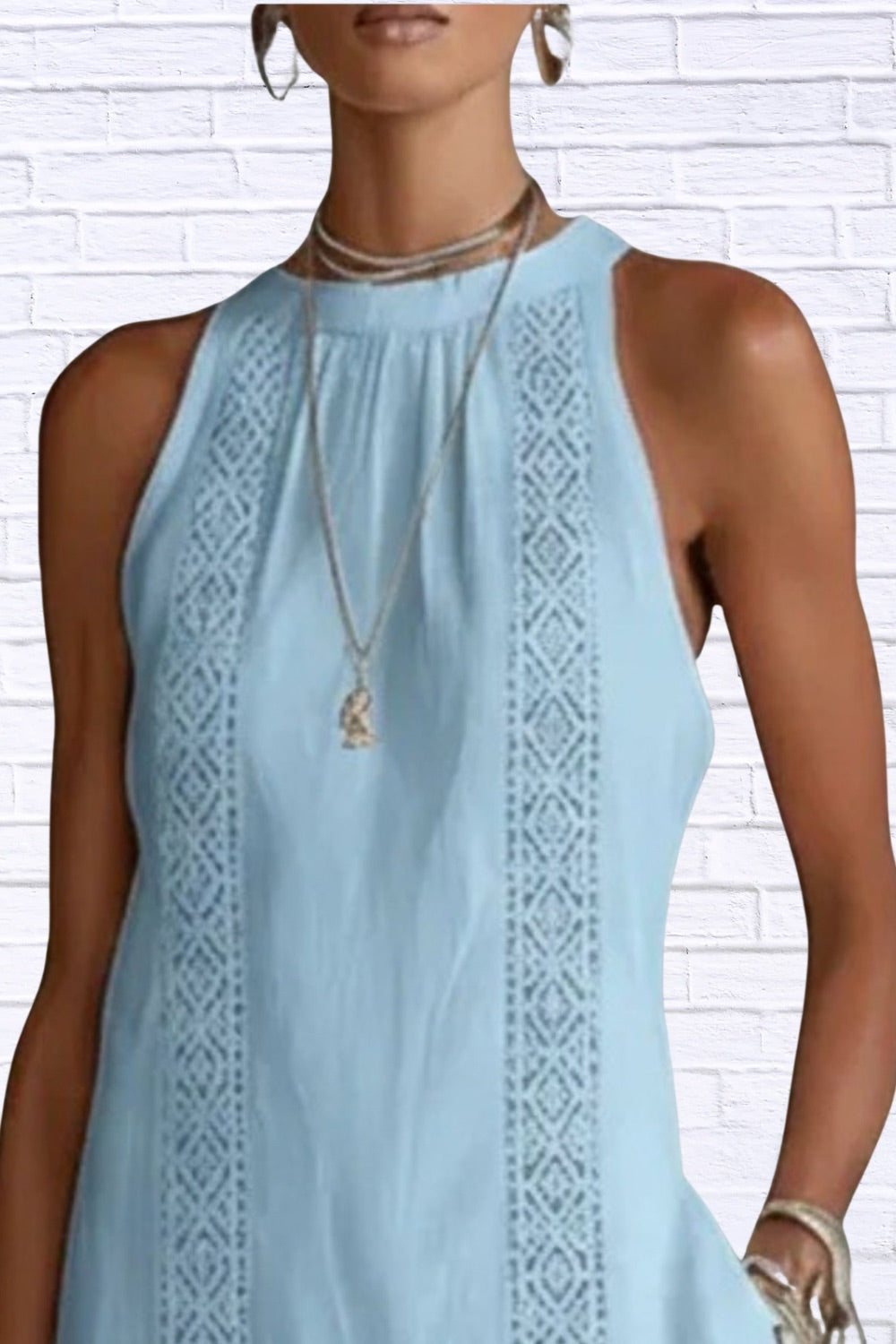 Sleeveless Side Slit Midi Dress | Elegant Women__ Style