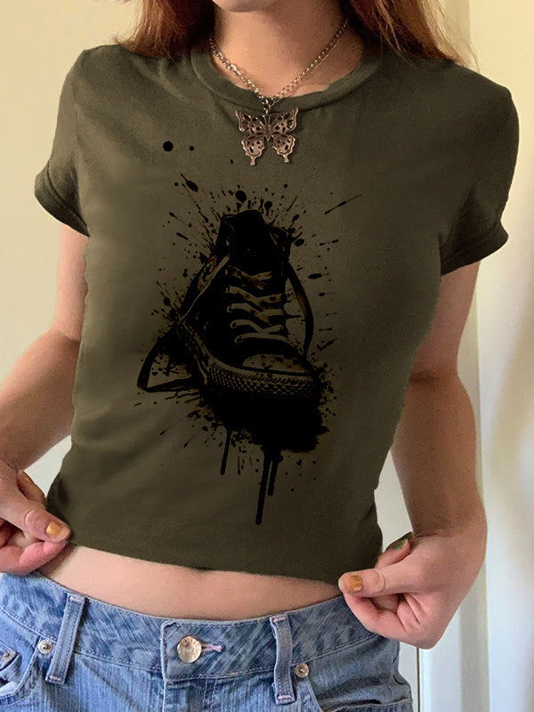 Graphic Print Short Sleeve Tee