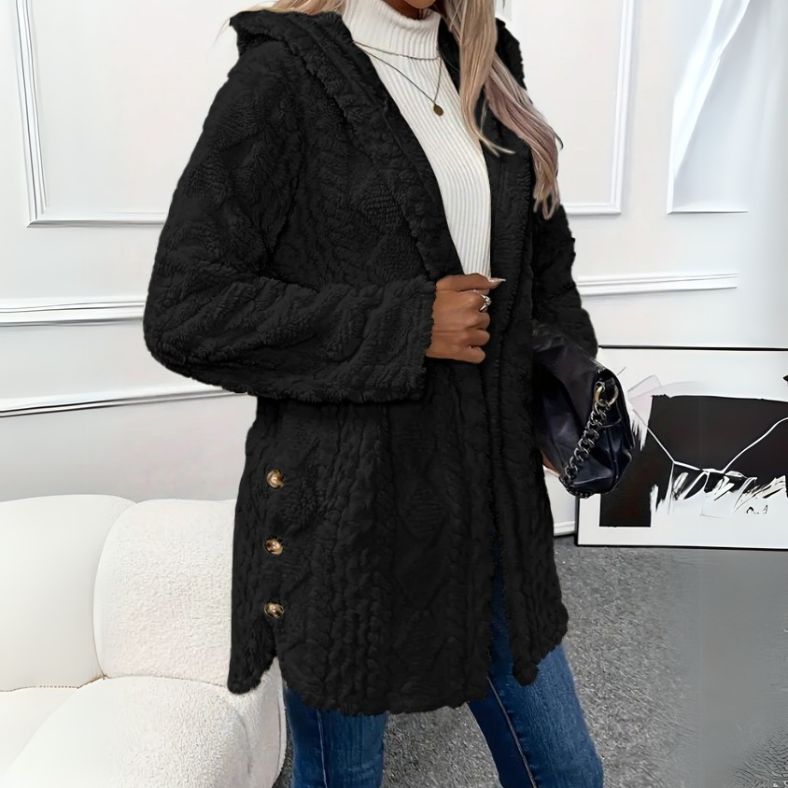 | Women's fleece jacket with buttons