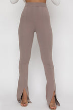 High Rise Slit Bell Bottoms Skinny Pants