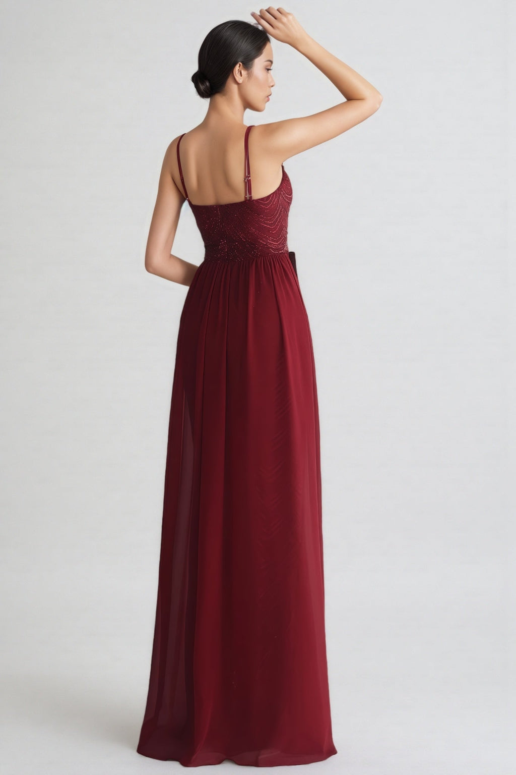 Fritz Spaghetti Strap Sequin Maxi Dress