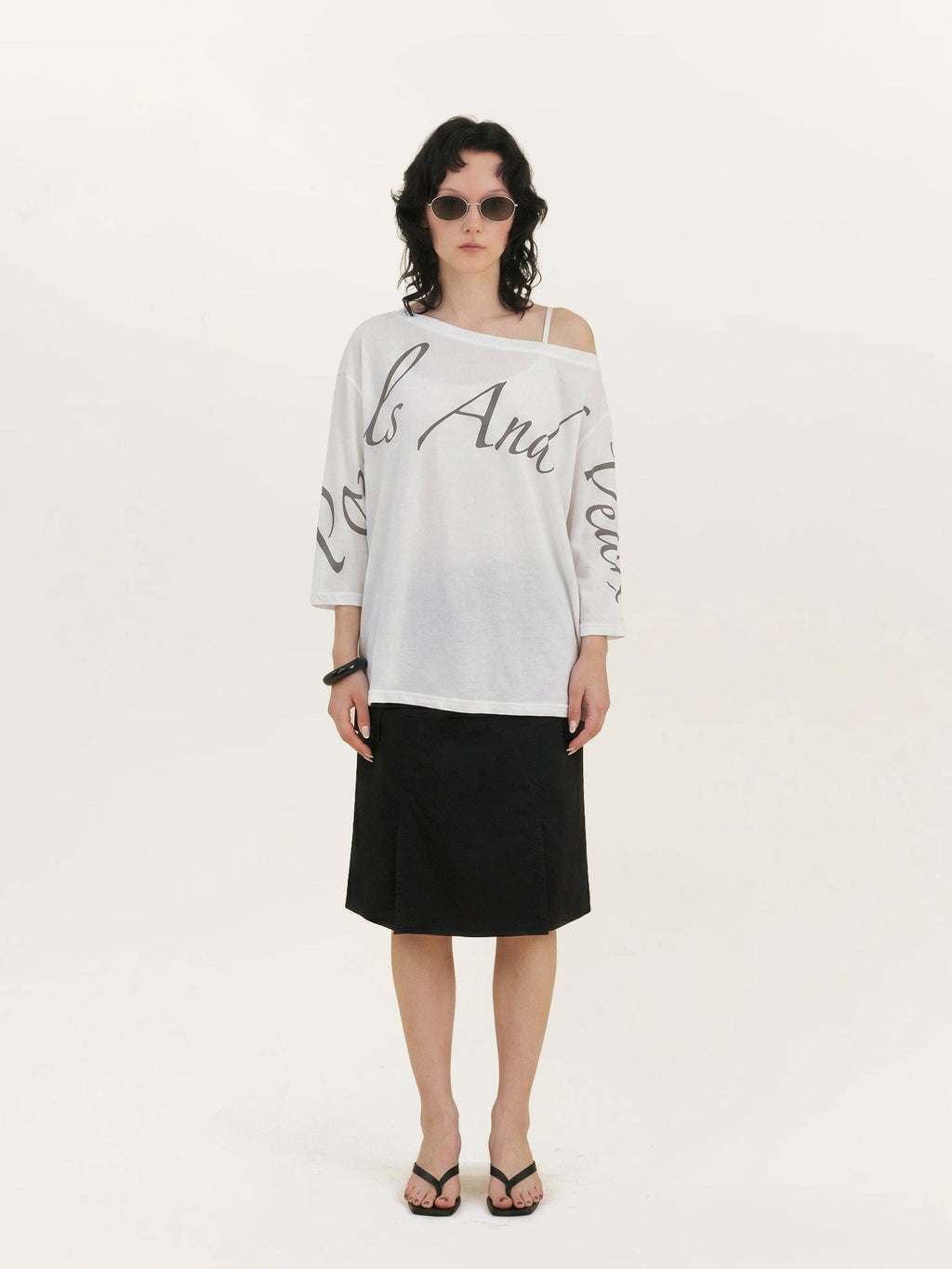 Creative Asymmetrical Print Top
