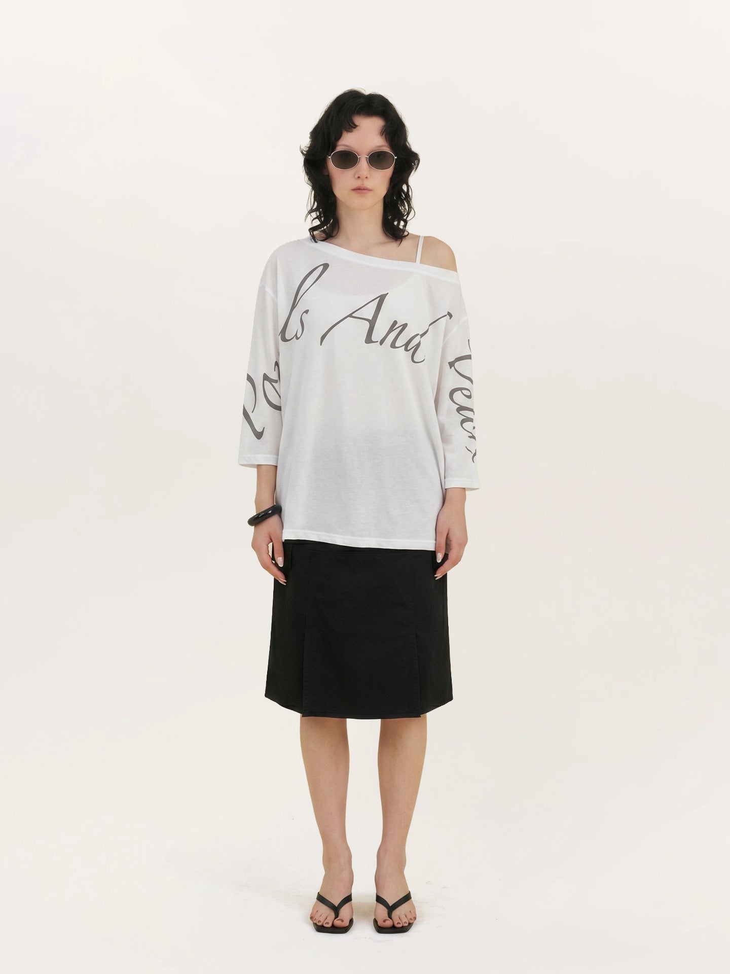 Creative Asymmetrical Print Top