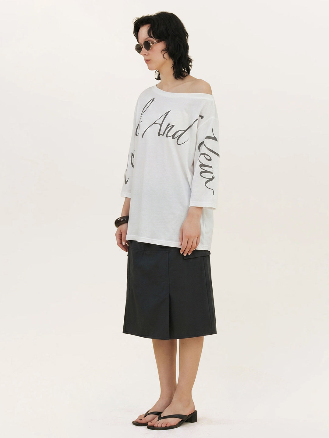 Creative Asymmetrical Print Top