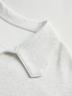 Letter Label Embellished V Neck Oversized Hoodie