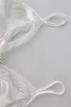 Satin Lace Trim Cami Sleep Shorts Set