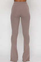 High Rise Slit Bell Bottoms Skinny Pants