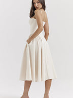 Camisoles Big Swing Solid Color Midi Dresses