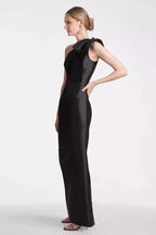 Luxury Black Bow Bandage High Waist Formal Dress