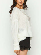 Cutout Baggy Knit Sweater