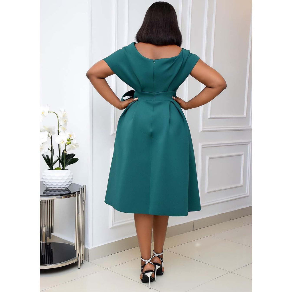 | V-Neck Slim Evening Dress