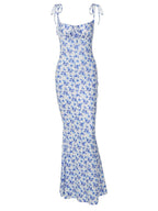Floral Print Spaghetti Strap Maxi Dress