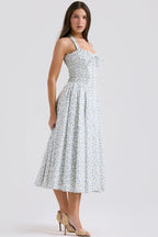 Adabella Cotton Halter Midi Sundress