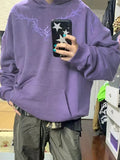 Street Thorn Print Oversized Hoodie