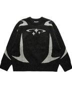 Motorcycle Print Oversized Sweaters