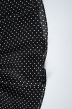 Black Halter Neck Polka Dot Ruffle Tiered Bubble Hem Mini Dress