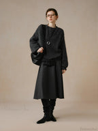 55.8% Alpaca Wool Round Neck Sweater