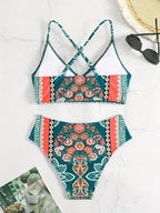 | Bikini Set with Crisscross Straps