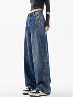 Scimitar Loose Design Boyfriend Jeans