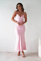 Satin Backless Tie Dress