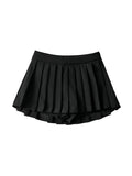 High Waist Short In Front And Long In Back To Prevent Exposure Mini Skirts
