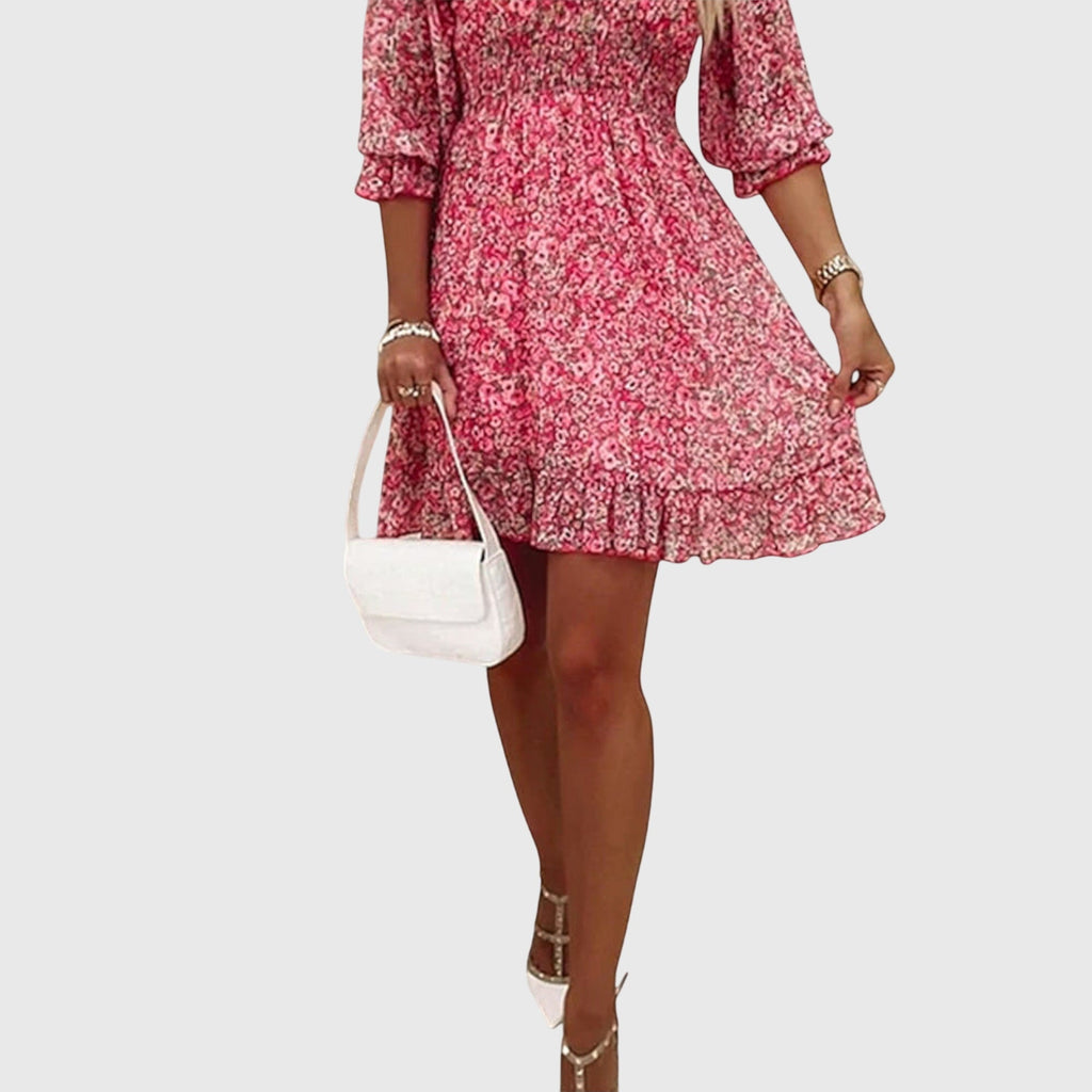 | Floral Puff Sleeve Dress