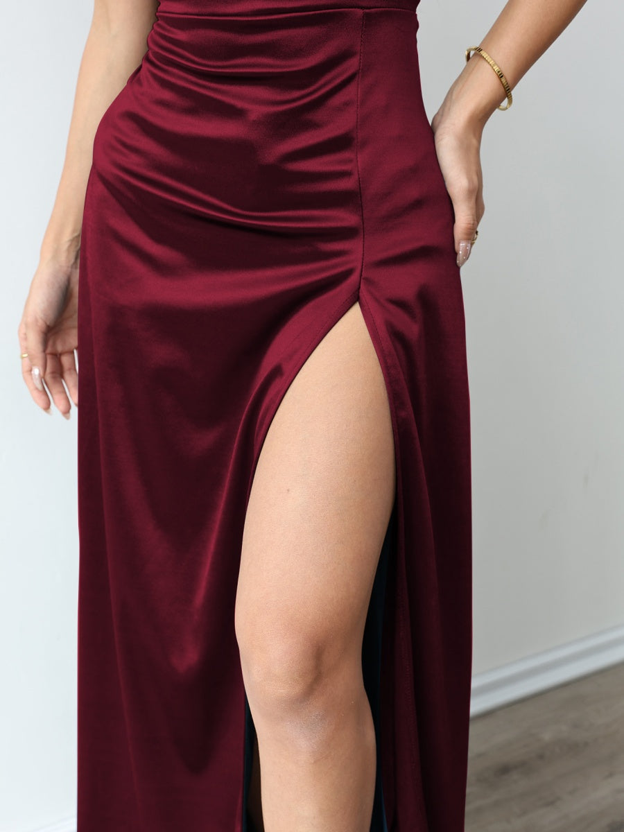 Camisoles Satin Slit Maxi Dresses