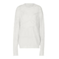 Crewneck long sleeve knitted abstract pattern top  | Festival Outfits Women