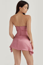 Draped Strapless Corset Dress