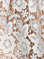 Hollow-out Water-soluble Lace Midi Dress