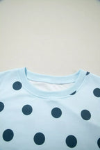 Polka Dot Sleeveless Top and Skort Casual Two-Piece Set
