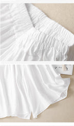 Summer cool thin cotton linen capri pants