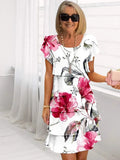 Paulina Elevated Pleated Floral Print Ruched Dress Statement Occasion Edit
