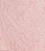 Cutest Style Sequin Bow Strapless Lace-Up Mini Dress