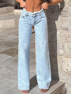 Design-Oriented Niche Fringe Boyfriend Jeans