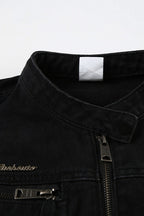 Vintage Black Denim Trucker Jacket