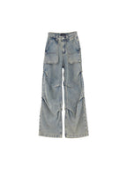 High waisted slimming versatile Cargo Jeans