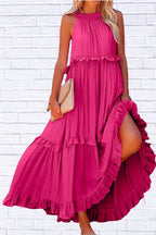 Ruffled Sleeveless Maxi Dress | Flowy & Feminine