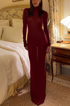 Turtleneck Slim Fit Mermaid Maxi Sweater Dress